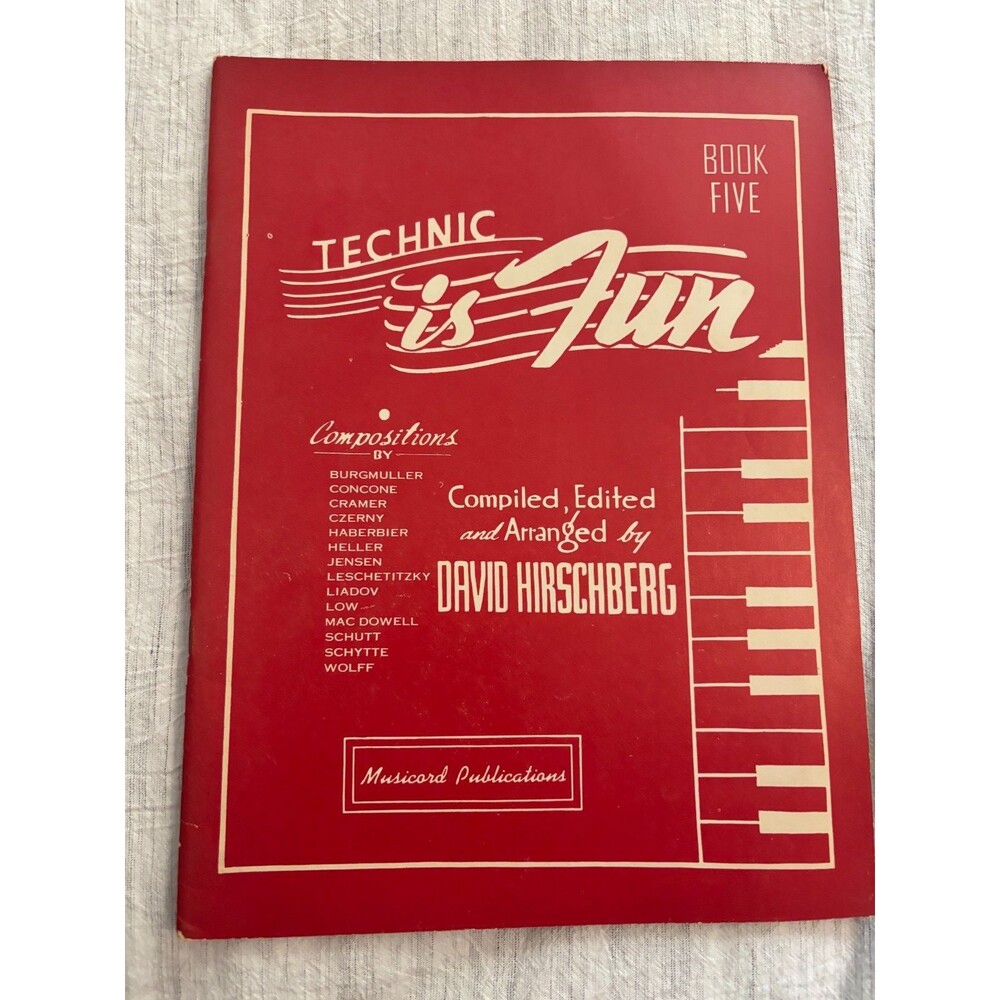 Sheet Music Technic Is Fun Book One By David Hirschberg 1969 Beginners Book